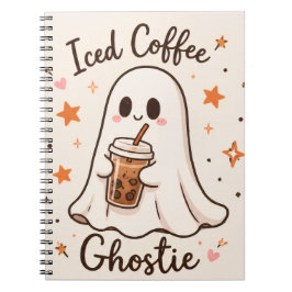 Iced Coffee Ghostie - Söt Halloween Anteckningsbok