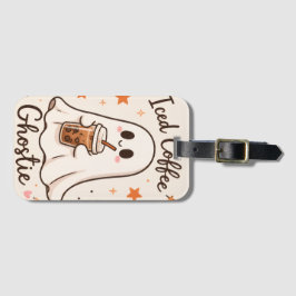 Iced Coffee Ghostie - Söt Halloween Bagagebricka
