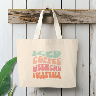 Iced Coffee Helg Volleyball Retro Jumbo Tygkasse