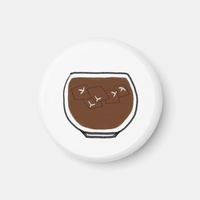Iced Coffee Minimalistisk Present Magnet (Framsidan)