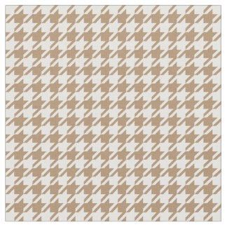 Iced kaffe & vit Houndstooth Tyg