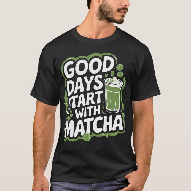 Iced Matcha Latte Älskare T Shirt (Framsida)
