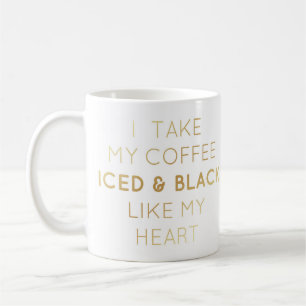 Iced & svart guld- textmugg kaffemugg