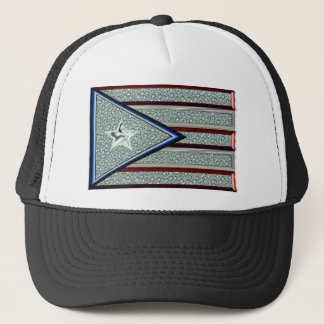 Iced ut Puerto Rican flagga Truckerkeps