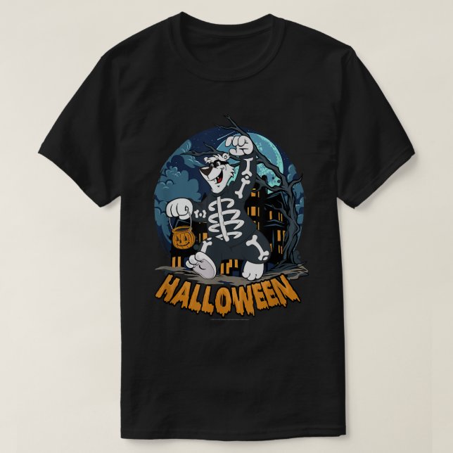ICEE Bear Skeleton Halloween Costume T Shirt (Design framsida)
