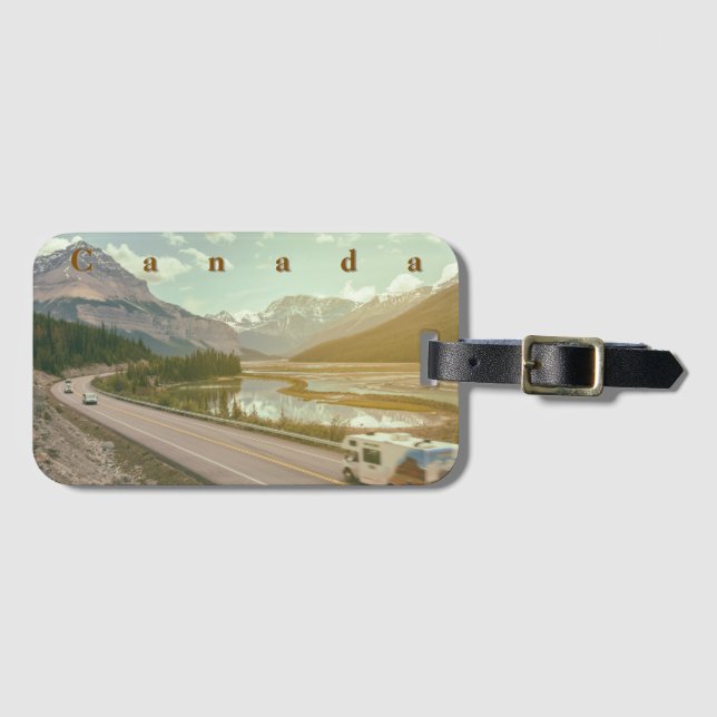 Icefield Parkway Road Canada Bagagebricka (Framsida horisontal)