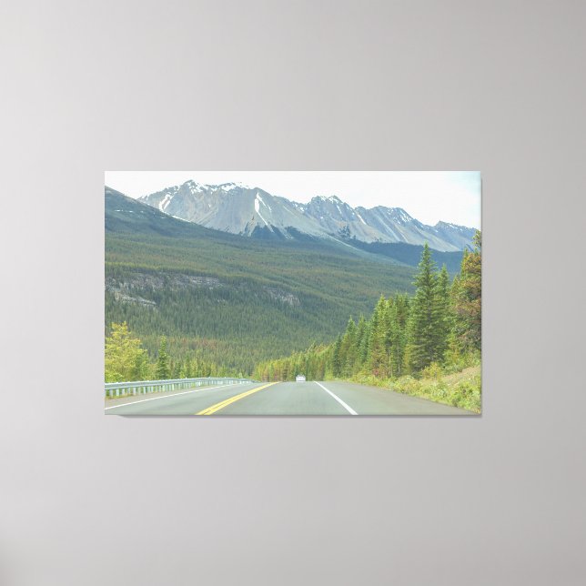 Icefield Parkway Road Canvastryck (Framsida)