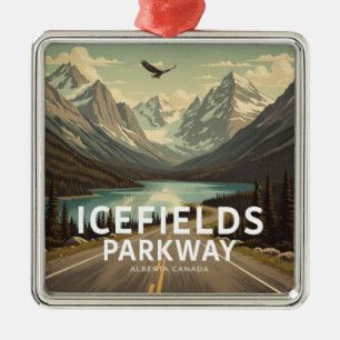 Icefields Parkway Alberta Canada Eagle Julgransprydnad Metall