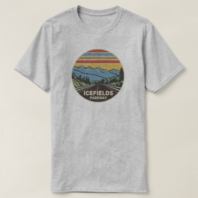 Icefields Parkway Alberta Canada Mountains T Shirt (Design framsida)