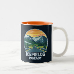 Icefields Parkway Alberta Kanada Vista Två-Tonad Mugg