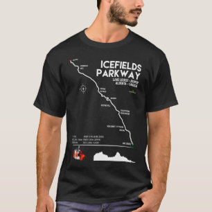 Icefields Parkway Kanada Highway 93 Road Resa Moto T Shirt