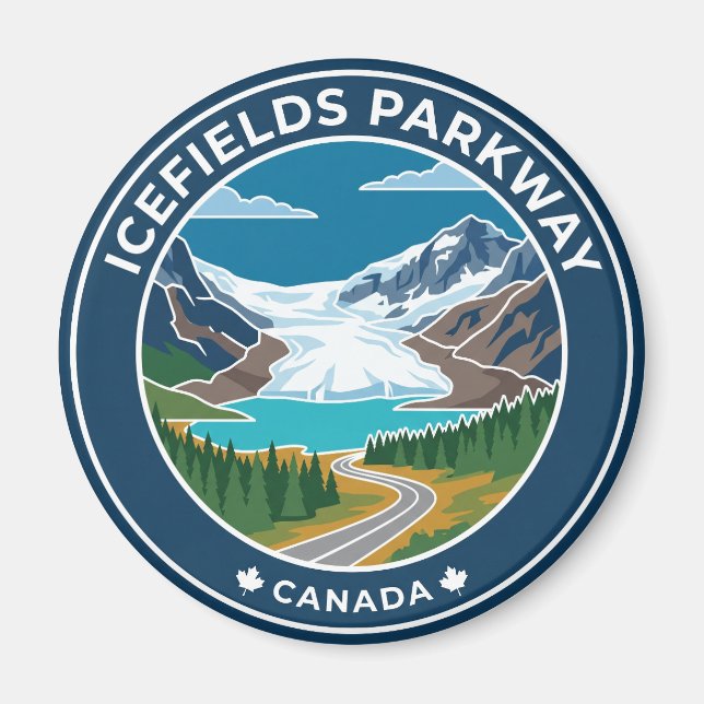 Icefields Parkway Kanada Magnet (Framsidan)