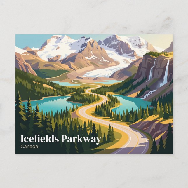 Icefields Parkway Kanada Vykort (Framsida)