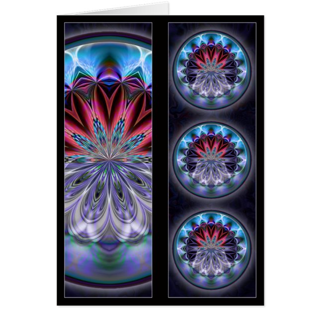 IceFire Mandala BookMark-kort Hälsningskort (Framsidan)