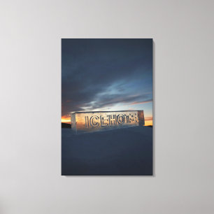 ICEHOTEL 24" x 36" slogg in kanfas Canvastryck