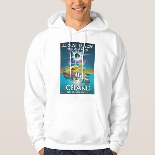Iceland eclipse 2026 - hoodie  (Framsida)