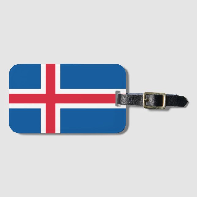 Iceland flag Luggage Tag Bagagebricka (Framsida horisontal)