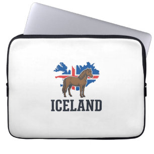 Iceland Horse Vintage Flag Vector Shirt Design_1 Laptop Fodral