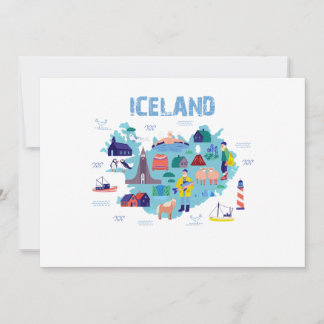 Iceland map inbjudningar
