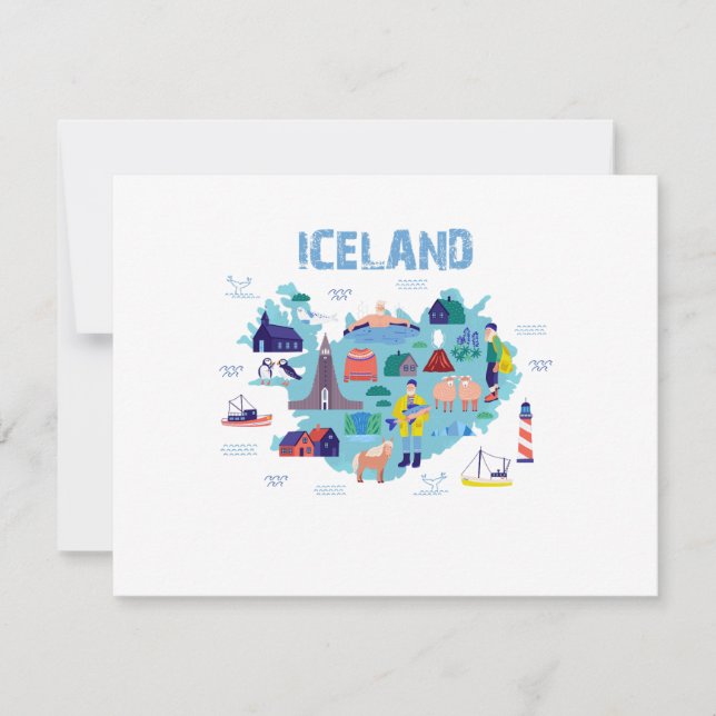 Iceland map OSA kort (Framsida)