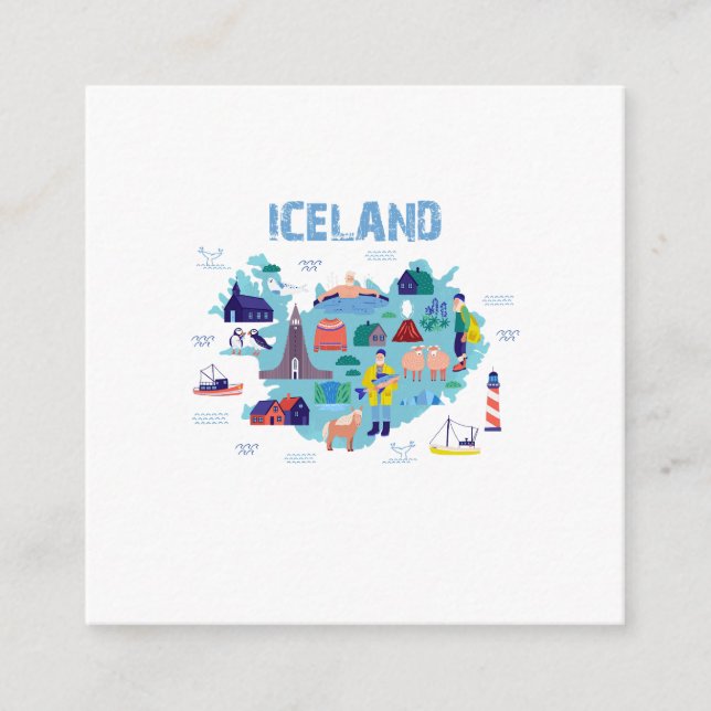 Iceland map tilläggskort (Framsida)