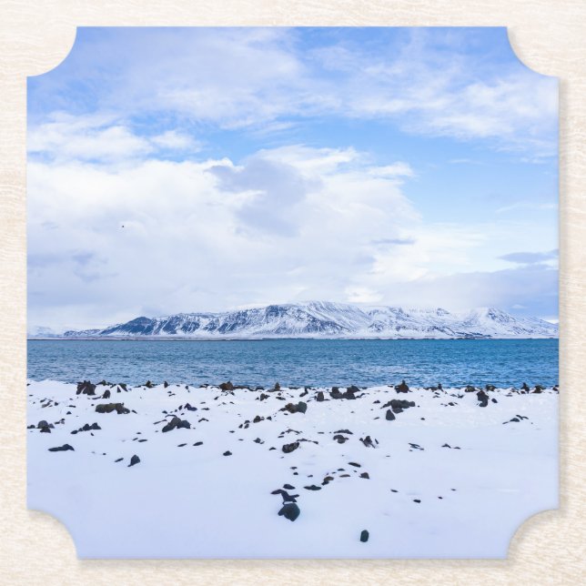 Iceland Winter Wonderland Underlägg Papper (Framsida)