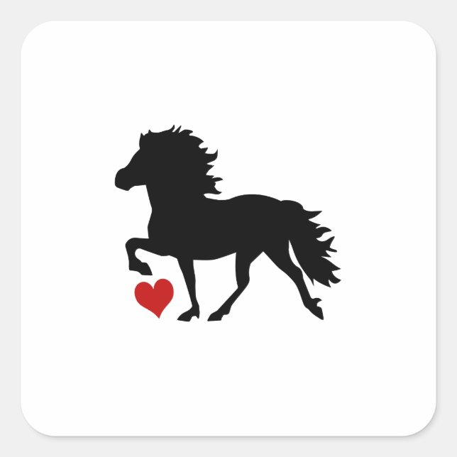 Icelandic Horse Fyrkantigt Klistermärke (Framsida)