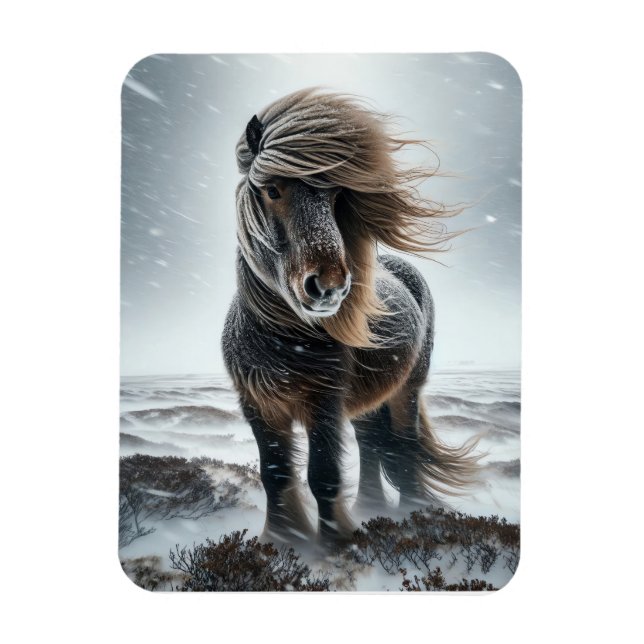 Icelandic Horse In its Element Magnet (Vertikal)