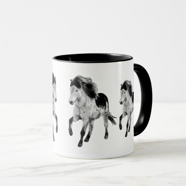 Icelandic horse in motion mugg (Framsida höger)