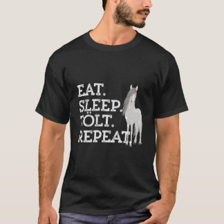 Icelandic Horse Saying Eat Sleep Tolt Toy Pony T Shirt