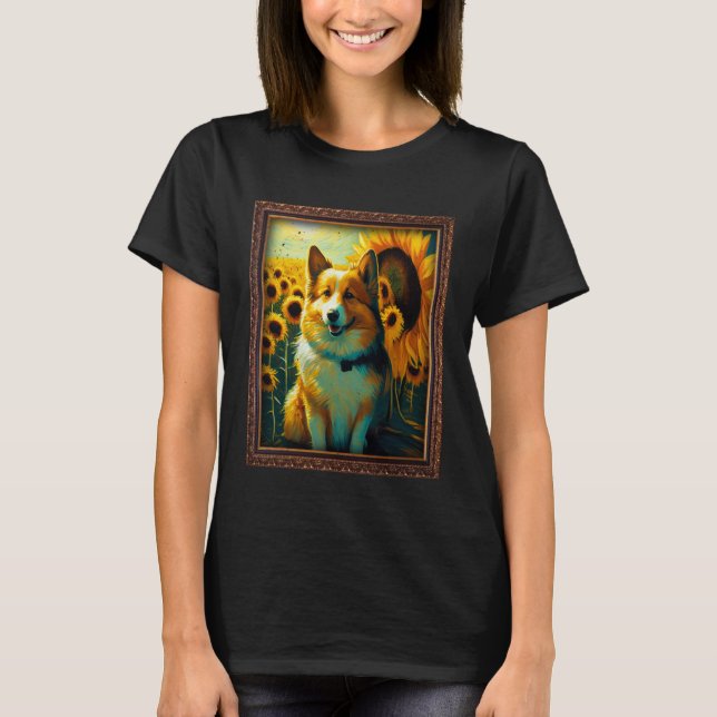Icelandic Sheepdog Painting Sunflower Flower Mom W T Shirt (Framsida)