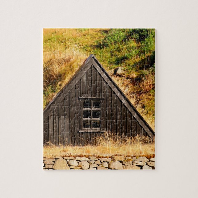 Icelandic Sod House Puzzle Pussel (Vertikal)