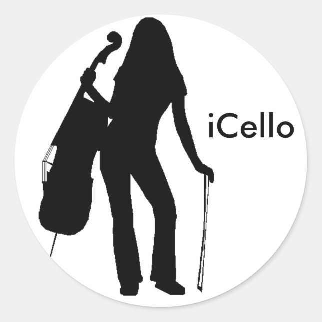 iCello Sticker Runt Klistermärke (Framsida)