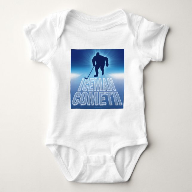 Iceman Cometh (Hockey) Baby Bodykostym T Shirt (Framsida)