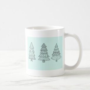 Ices blue pastel elegant snyggt Julgranar Kaffemugg