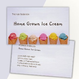 Ices Cream Cones på Blue, Modern Visitkort