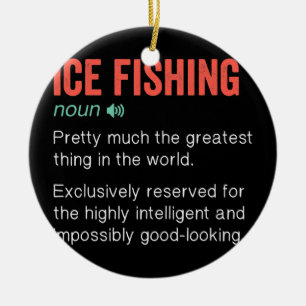Ices Fisherny Definition Ice Fisherman Gift Julgransprydnad Keramik