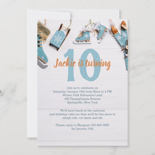 Ices- och Snö-inbjudan - tema Inbjudningar (Framsida)