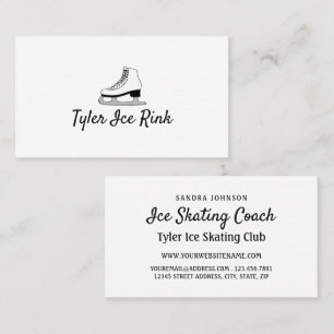 Ices Skate Design, Ice Skater, Ice Skate Coach Visitkort
