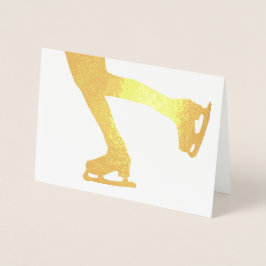 Ices-Skater Folierat Kort