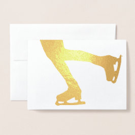 Ices-Skater Folierat Kort