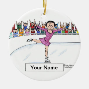 Ices Skater - Hondjur Julgransprydnad Keramik