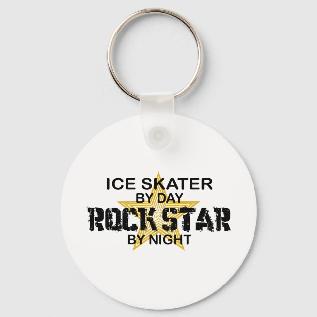 Ices Skater Rockstjärna efter natt Nyckelring (Framsida)