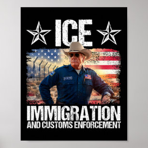 Ices underliga Trump Invandring och Anpassningsbar Poster