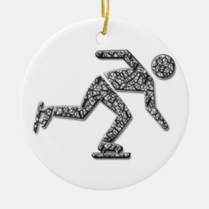 iceskater julgransprydnad keramik