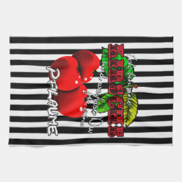 ich bin eine Kirsche was bist Du für eine Pflaume Kökshandduk