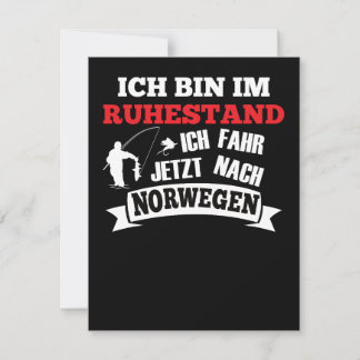 Ich Bin Im Ruhestand Angelurlaub Norwegen Lustig Kort