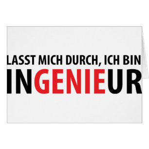 Ich bin Ingenieur Hälsningskort