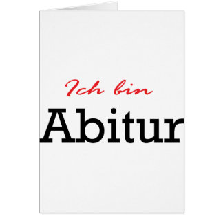 Ich binAbitur symbol Hälsningskort