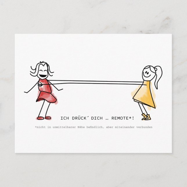 Ich drück'Dich.. fjärr! Vykort (Framsida)